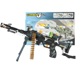 Battery Operated Machine Gun Lights Sounds Realistic Toy