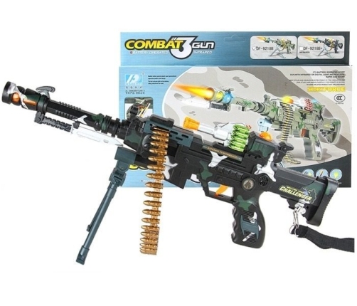 Battery Operated Machine Gun Lights Sounds Realistic Toy