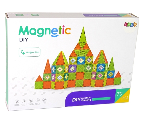 Magnetic Building Blocks Castle 79 Pieces