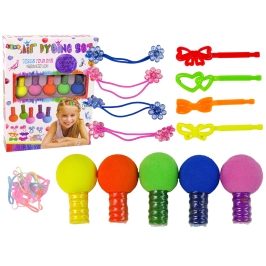 Hair Colouring Set for Children 5 Paints Erasers