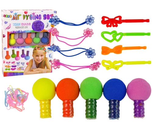 Hair Colouring Set for Children 5 Paints Erasers