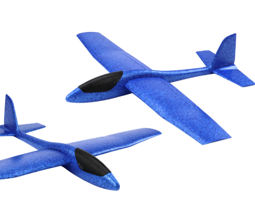 Large Styrofoam Airplane Foam Light Glider Blue 68CM