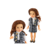 Doll In Elegant Checked Clothes Brown Hair 18'