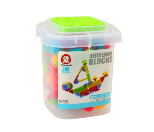 Set of Blocks in a Box of 200 Multicolored Elements