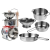 Stainless Steel Pots and Pans Miniature 8 pcs