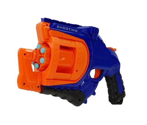 Pistol Foam Cartridge 48 rounds Rotating Magazine Blue and Orange