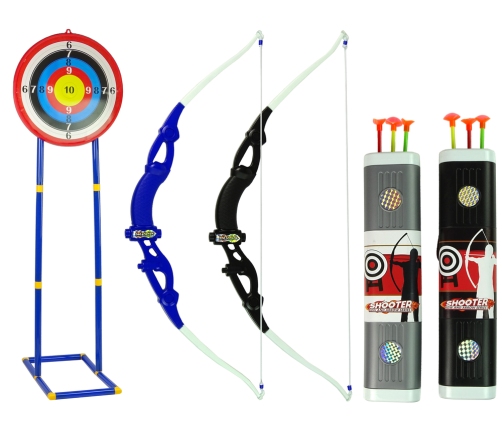 Shooting Set Bow Shield on Stand 134 cm Quiver Pistols