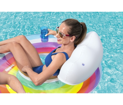 Double Inflatable Swimming Ring 186 x 116 cm Rainbow Bestway 43648