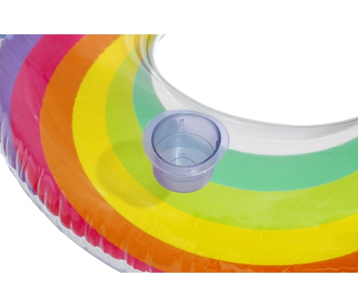 Double Inflatable Swimming Ring 186 x 116 cm Rainbow Bestway 43648