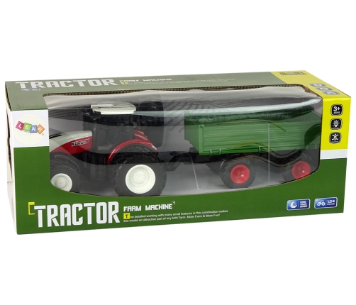 RC Tractor with Trailer 1:24 Red Green