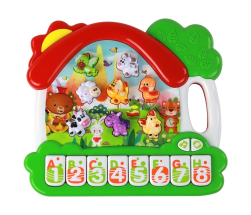 Organ Piano Animals for Learning English Educational Panel