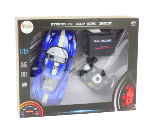 Remote Control Sports Car 1:16 R/C Blue