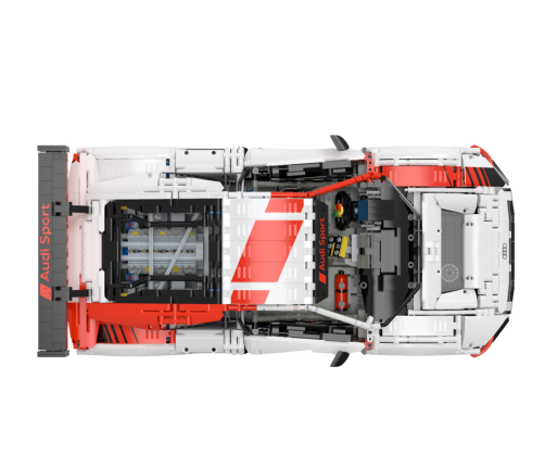 Radiovadāmā mašīna konstruktors ar pulti Audi R8 GT3 Rastar White