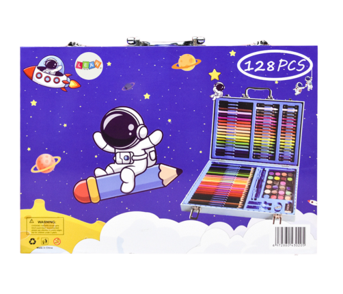 Art Set in a Suitcase with a Spaceman Blue 128 EL