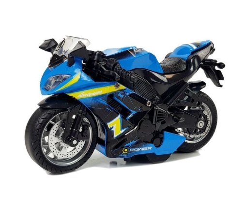 Sports Motorcycle with Sounds 1:14 Blue