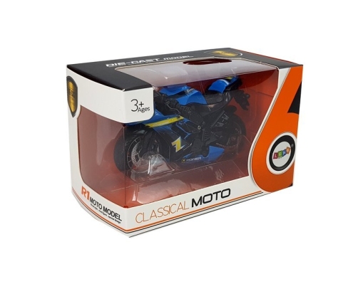 Sports Motorcycle with Sounds 1:14 Blue