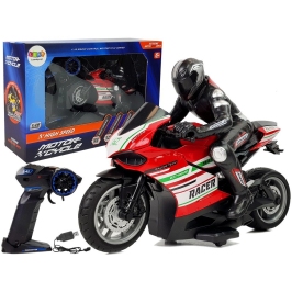 Sports Motorcycle 2.4G Remote Controlled Racer Range 35m Red