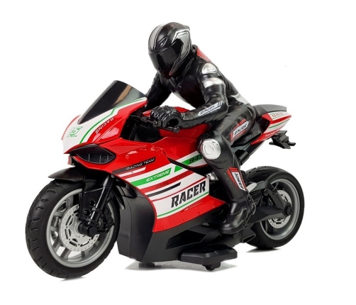 Sports Motorcycle 2.4G Remote Controlled Racer Range 35m Red