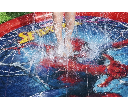 Inflatable Paddling Pool Mat With Fountain Spider-man 165 cm Bestway 98792