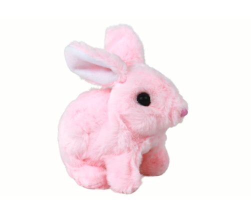 Walking Bunny Interactive Toy Short Hair Pink