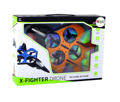 RC Drone Plane Orange Fighter Remote Controlled Pilot