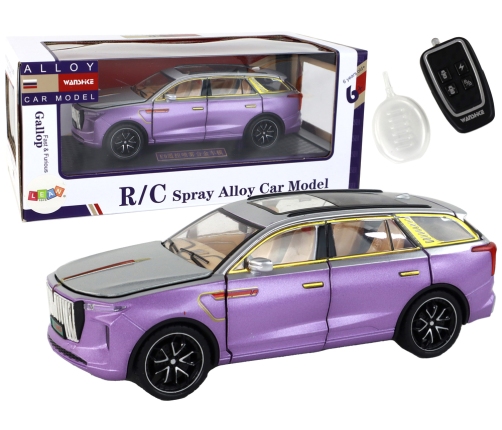 RC Car 1:24 Car Vehicle E-9 Aluminum Remote Controlled Purple