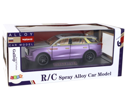 RC Car 1:24 Car Vehicle E-9 Aluminum Remote Controlled Purple