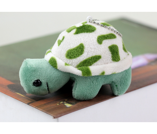 Plush Turtle 10 cm Blue Mascot Keychain