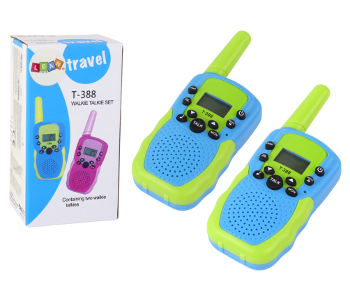 Walkie Talkie Walkie Talkies Green - Blue Range 3 km For Children