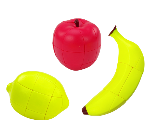 Puzzle Fruits Puzzle Cubes Educational Apple Banana Lemon Magic