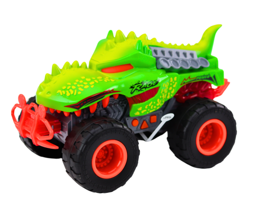 Off-Road Car Dinosaur T-Rex Lights Sounds Drive Green