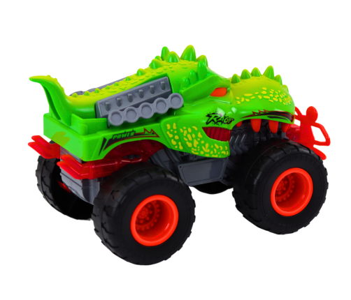 Off-Road Car Dinosaur T-Rex Lights Sounds Drive Green