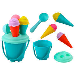 Sand Ice Bucket Set with Spatula Blue 6 pcs.