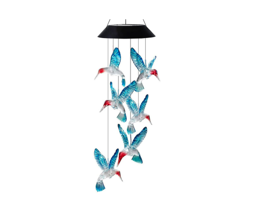 Solar Hummingbirds Birds LED Colorful Light