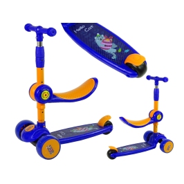 Three-wheeled balance scooter Saddle Blue Music Diodes Cat