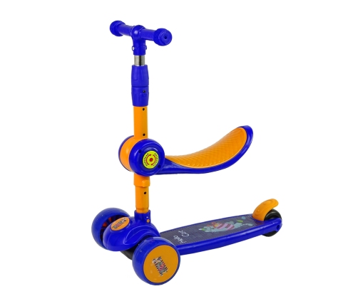 Three-wheeled balance scooter Saddle Blue Music Diodes Cat