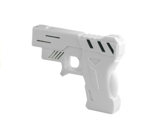 Gun Alarm Clock with Laser Pistol White