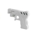 Gun Alarm Clock with Laser Pistol White