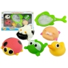 Big Set of Toy Fish For Bathing + Strainer