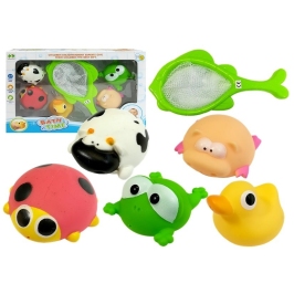 Big Set of Toy Fish For Bathing + Strainer