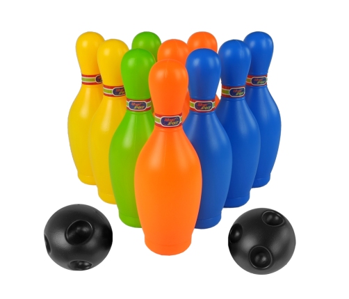 Colourful Bowling Set 10 pcs Ball 20 cm