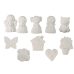 Plaster Casts for Painting Paint Girls Teddy Bear Figures Set