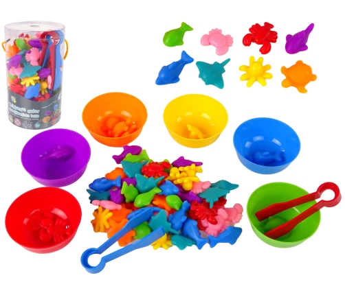 Colour Sorting Toy Sea Animals 56 pieces