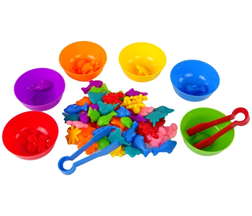 Colour Sorting Toy Sea Animals 56 pieces