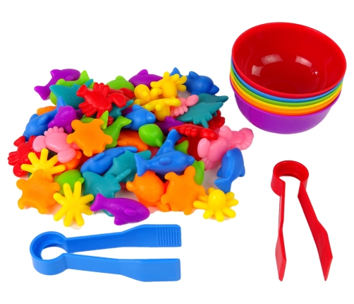 Colour Sorting Toy Sea Animals 56 pieces