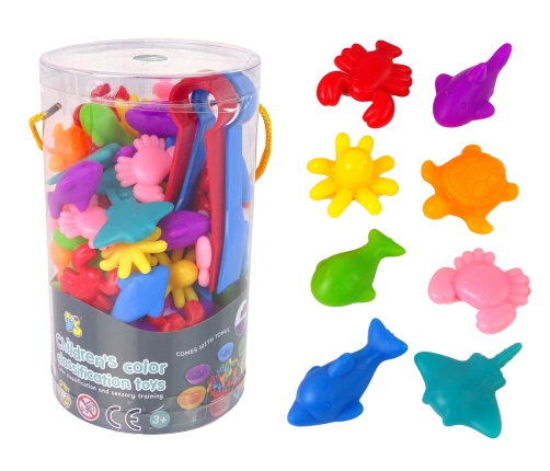 Colour Sorting Toy Sea Animals 56 pieces