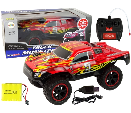 Remote Controlled Car R/C 1:12 20 km/h Red