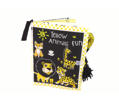 Soft Book Animals Black Yellow