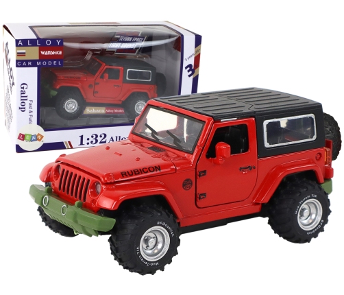 Off-Road Car Battery Powered Friction Drive Metal Red 1:32