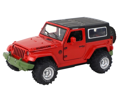 Off-Road Car Battery Powered Friction Drive Metal Red 1:32